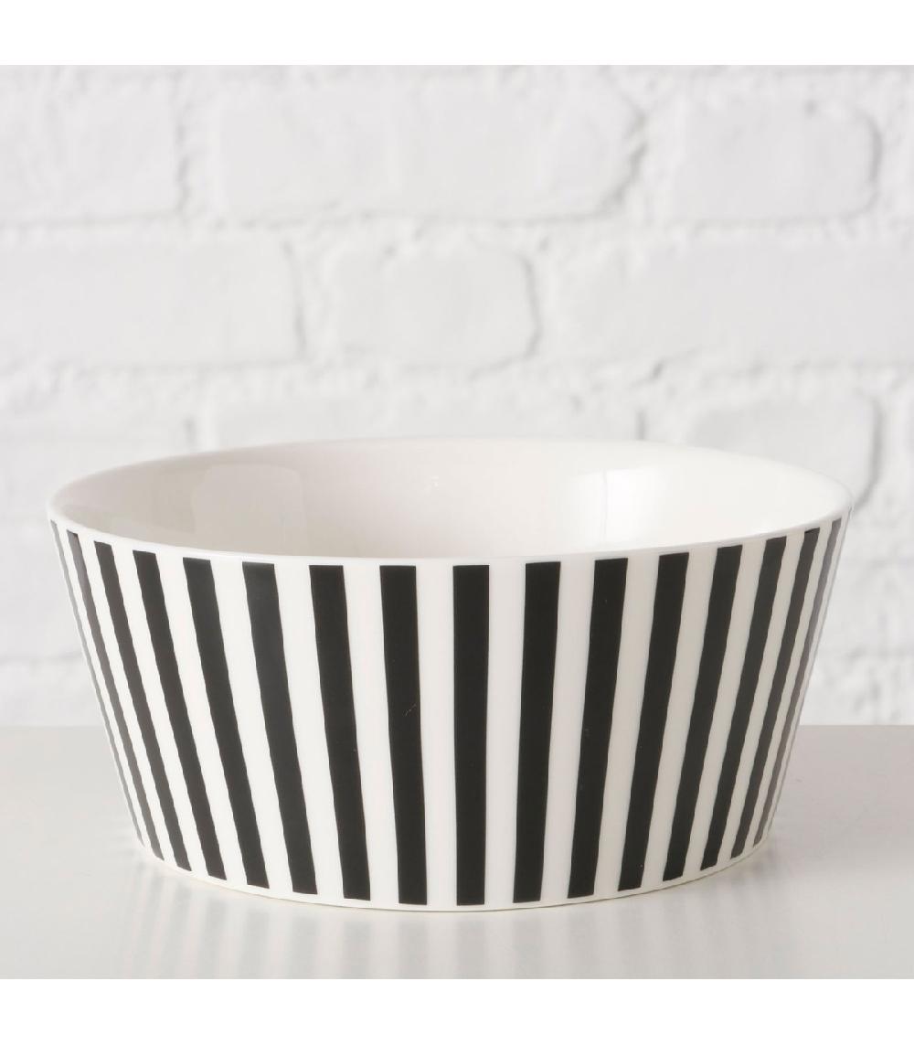 Wadiga Bol En Céramique Blanche Et Noire 14.5x14.5x6cm