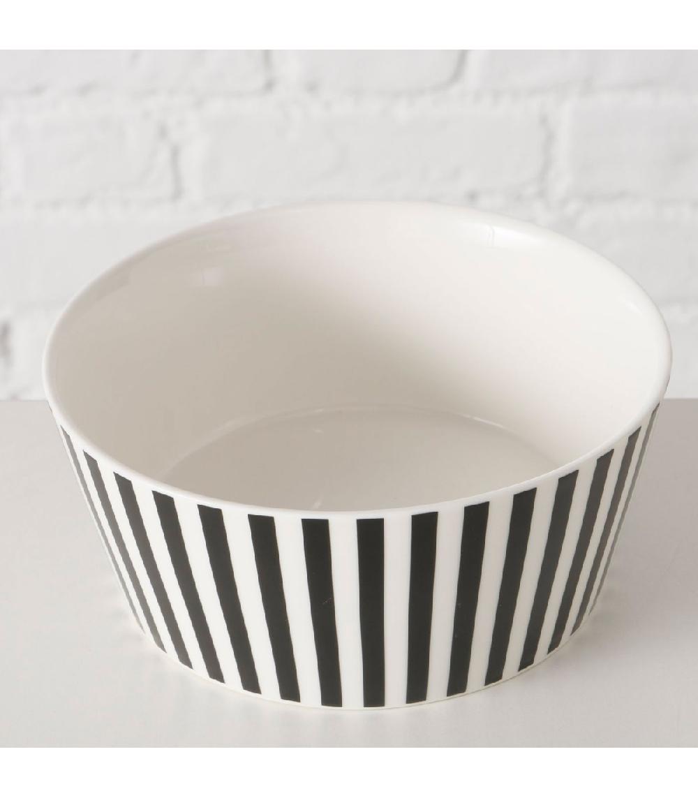 Wadiga Bol En Céramique Blanche Et Noire 14.5x14.5x6cm