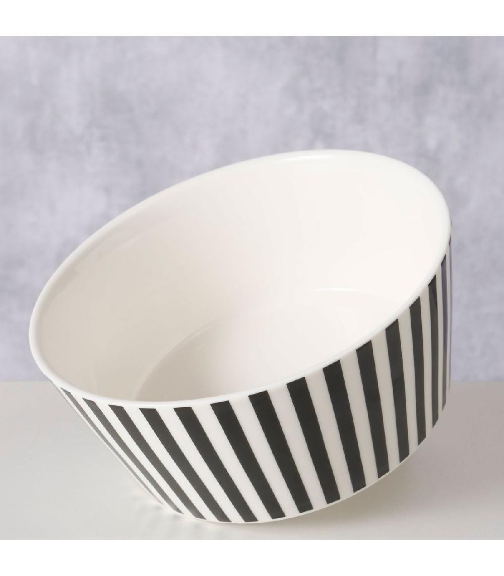Wadiga Bol En Céramique Blanche Et Noire 14.5x14.5x6cm