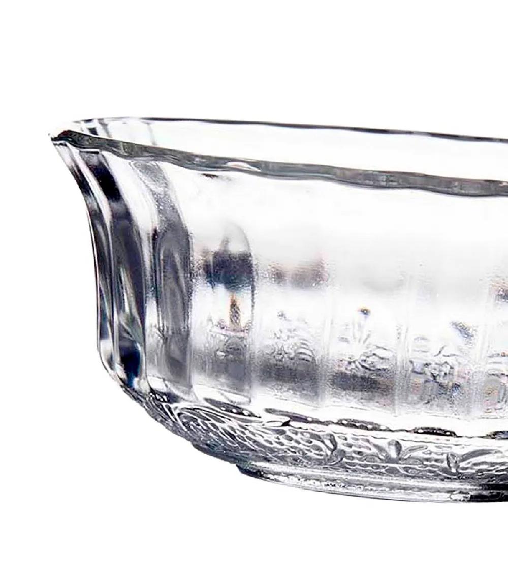 Wadiga Bol En Verre Transparent à Motifs Romance 11x11x5cm