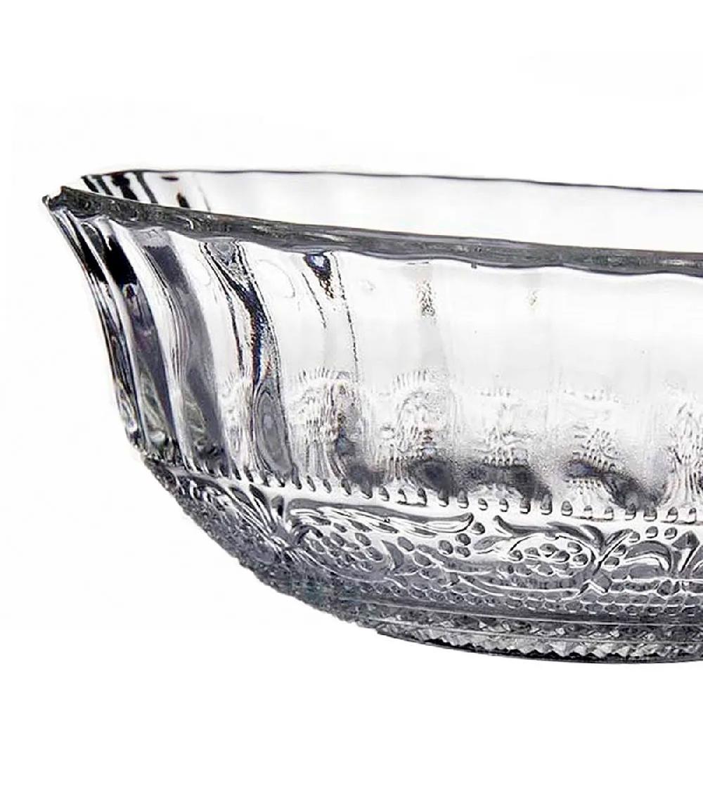 Wadiga Bol En Verre Transparent à Motifs Romance 13x13x5cm