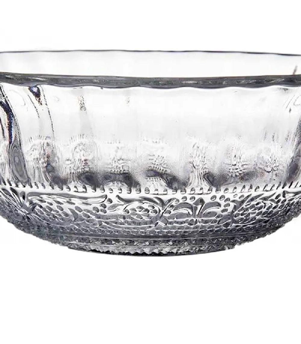 Wadiga Bol En Verre Transparent à Motifs Romance 13x13x5cm