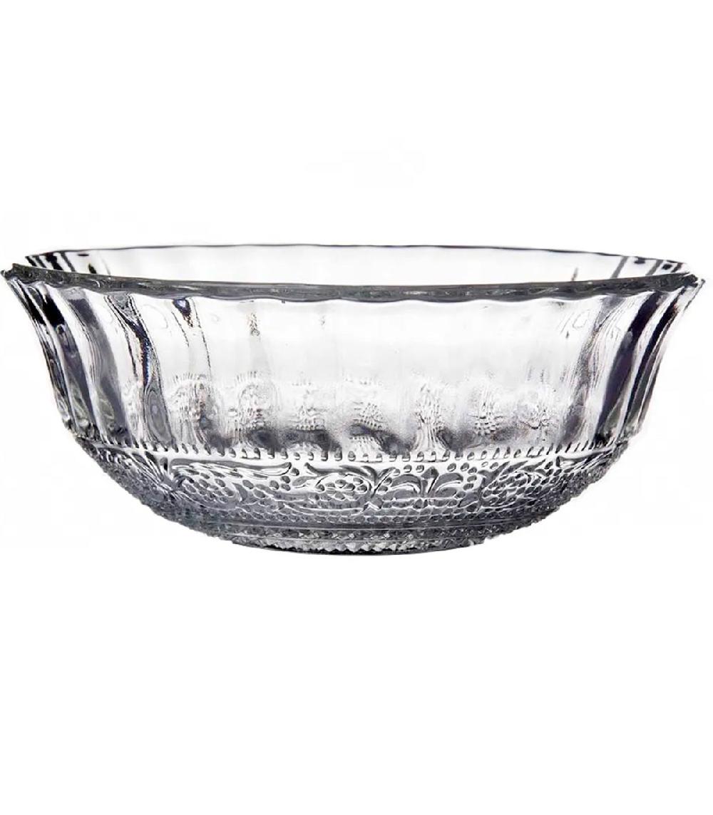 wadiga Bol en verre transparent à motifs romance 13x13x5cm