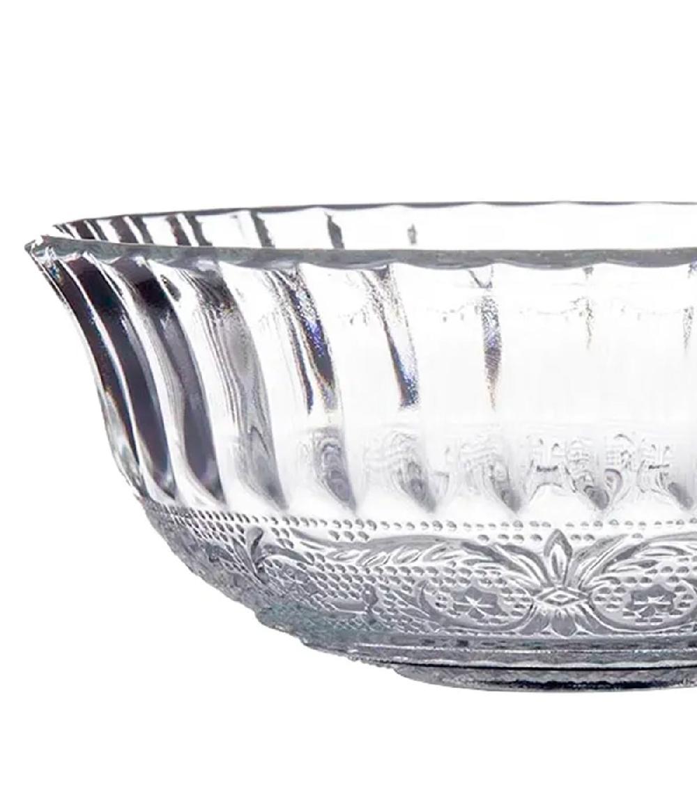 Wadiga Bol En Verre Transparent à Motifs Romance 17x17x7cm