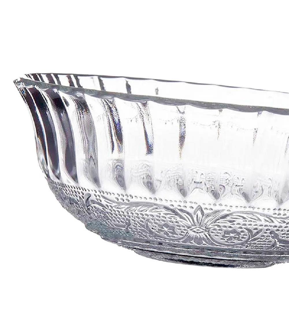 Wadiga Bol En Verre Transparent à Motifs Romance 17x17x7cm