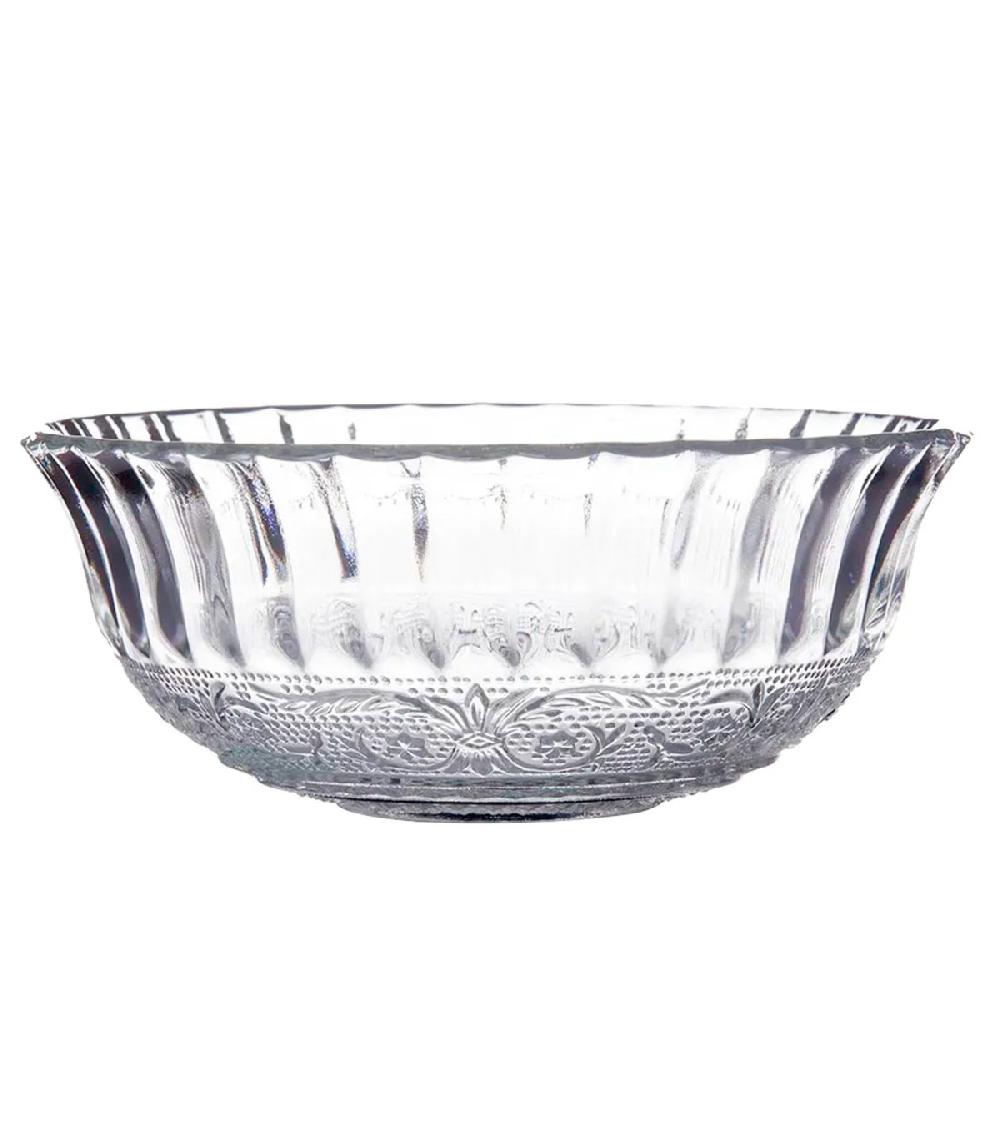 wadiga Bol en verre transparent à motifs romance 17x17x7cm