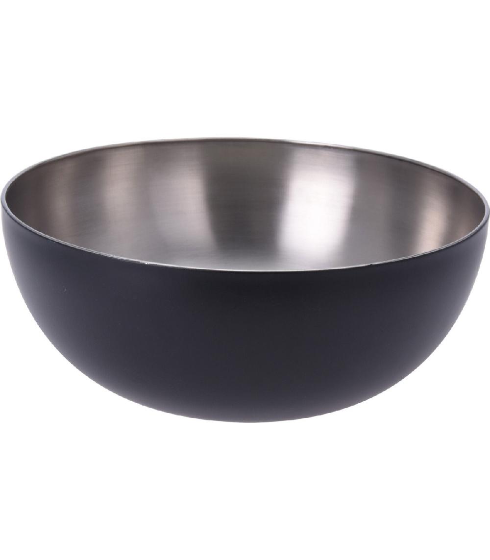wadiga Bol Préparation Mélangeur Inox Noir Cul de Poule - Diamètre 24cm
