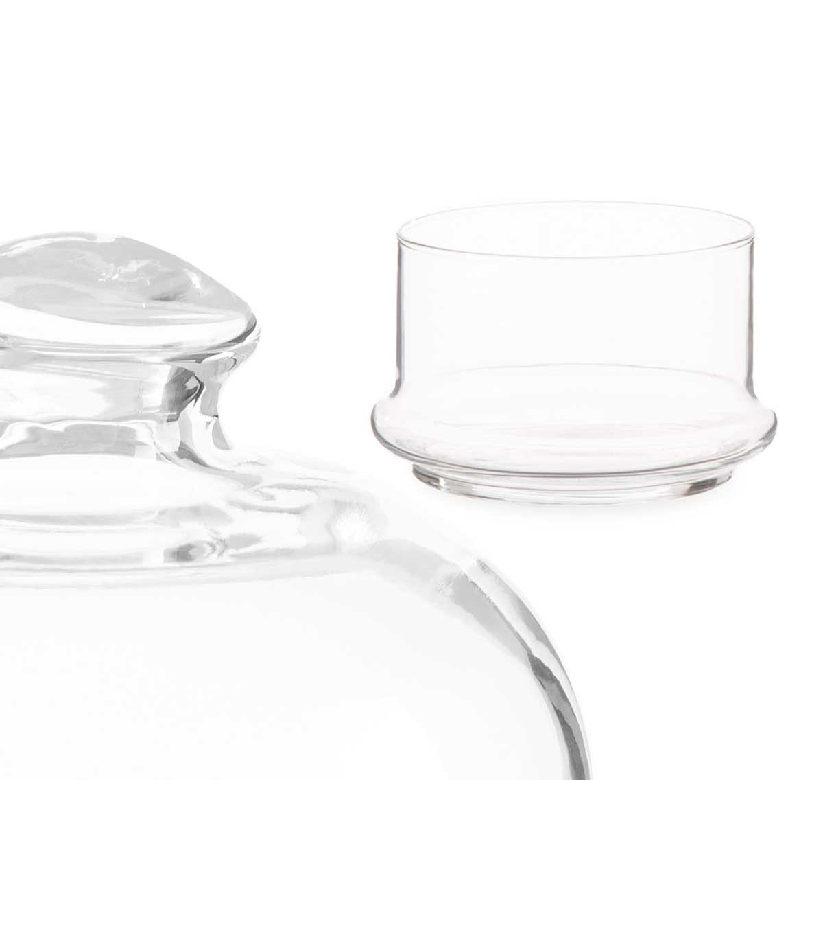 Wadiga Bonbonnière En Verre 3 étages Empilables -10x10x25cm