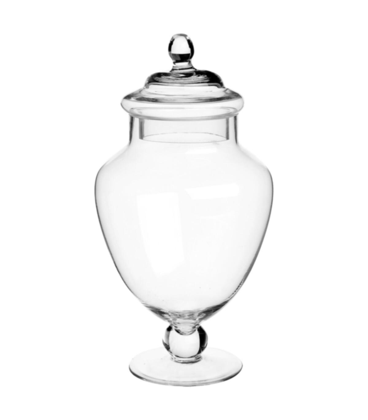 wadiga Bonbonnière en verre avec couvercle - 15.5x15.5x30.5cm