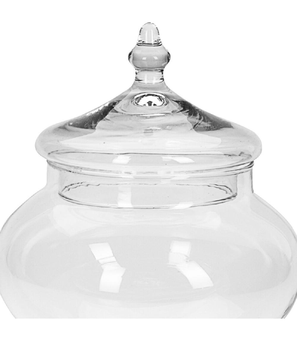 Wadiga Bonbonnière En Verre Avec Couvercle 17x17x28cm