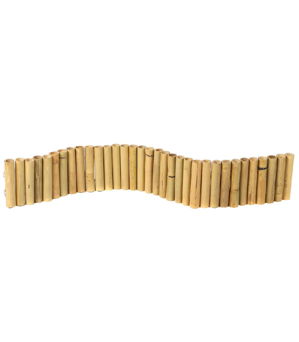 wadiga Bordure de jardin à dérouler en bambou - 100x15m