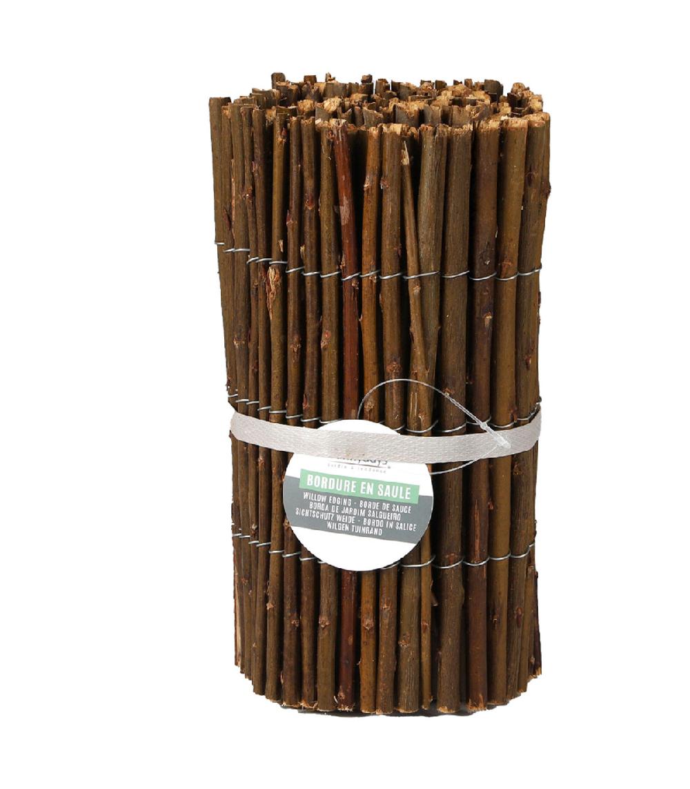 Wadiga Bordure De Jardin En Saule à Dérouler 20x100cm