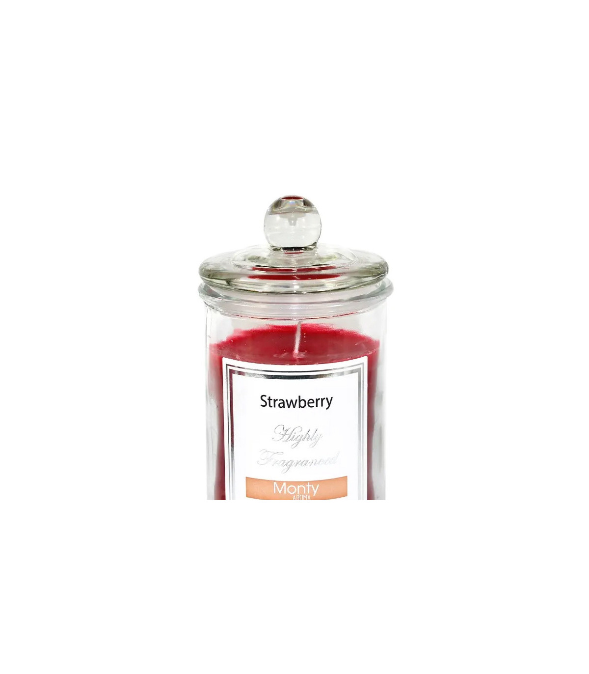 Wadiga Bougie Parfumée Dans Pot En Verre Fraise - 9.5x17cm