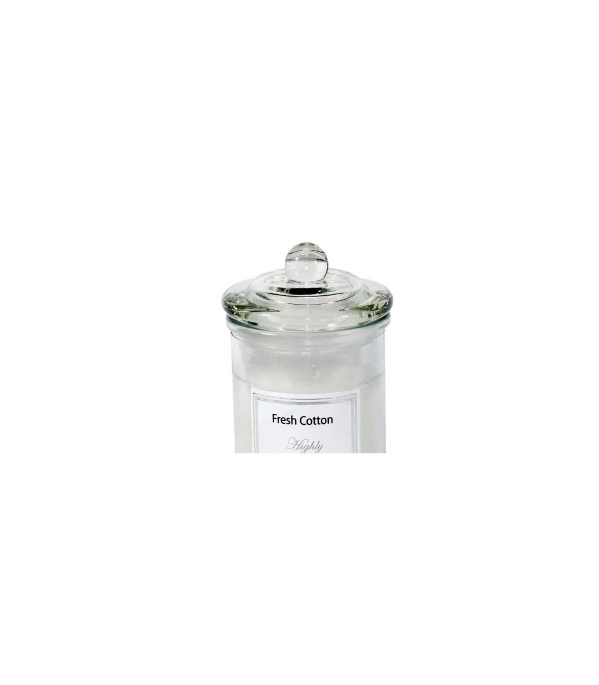 Wadiga Bougie Parfumée Dans Pot En Verre Fresh Cotton - 7.5x14cm