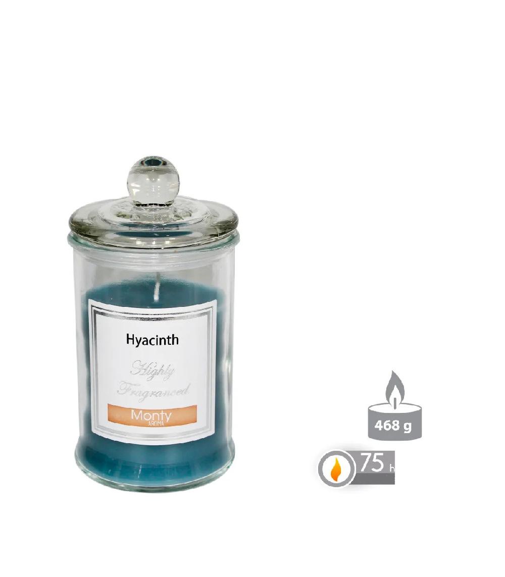 Wadiga Bougie Parfumée Dans Pot En Verre Jacinthe - 9.5x17cm