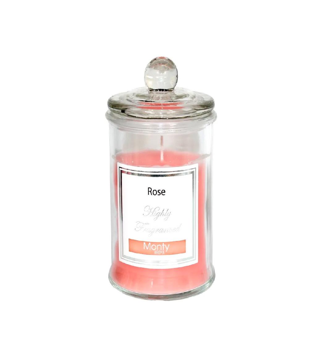 wadiga Bougie parfumée dans pot en verre Rose - 9.5x17cm