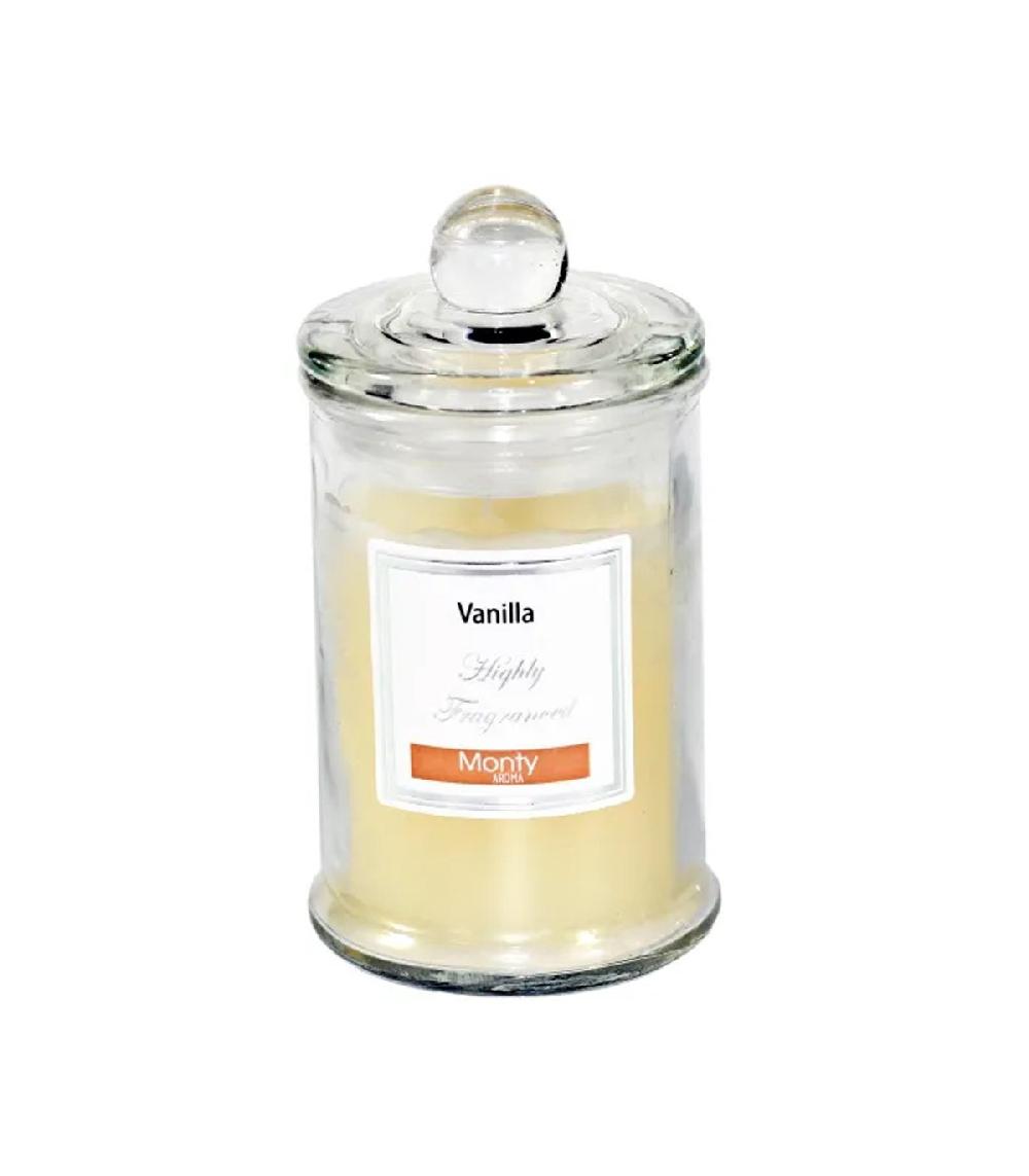 wadiga Bougie parfumée dans pot en verre Vanille - 6x11cm