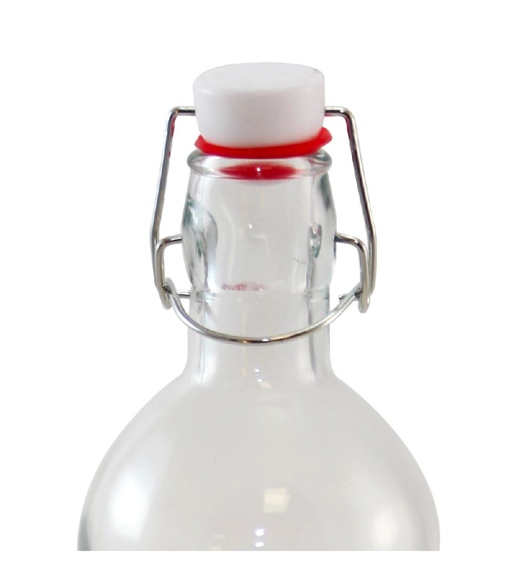 Wadiga Bouteille D'eau En Verre Réutilisable Bouchon Clip 1L