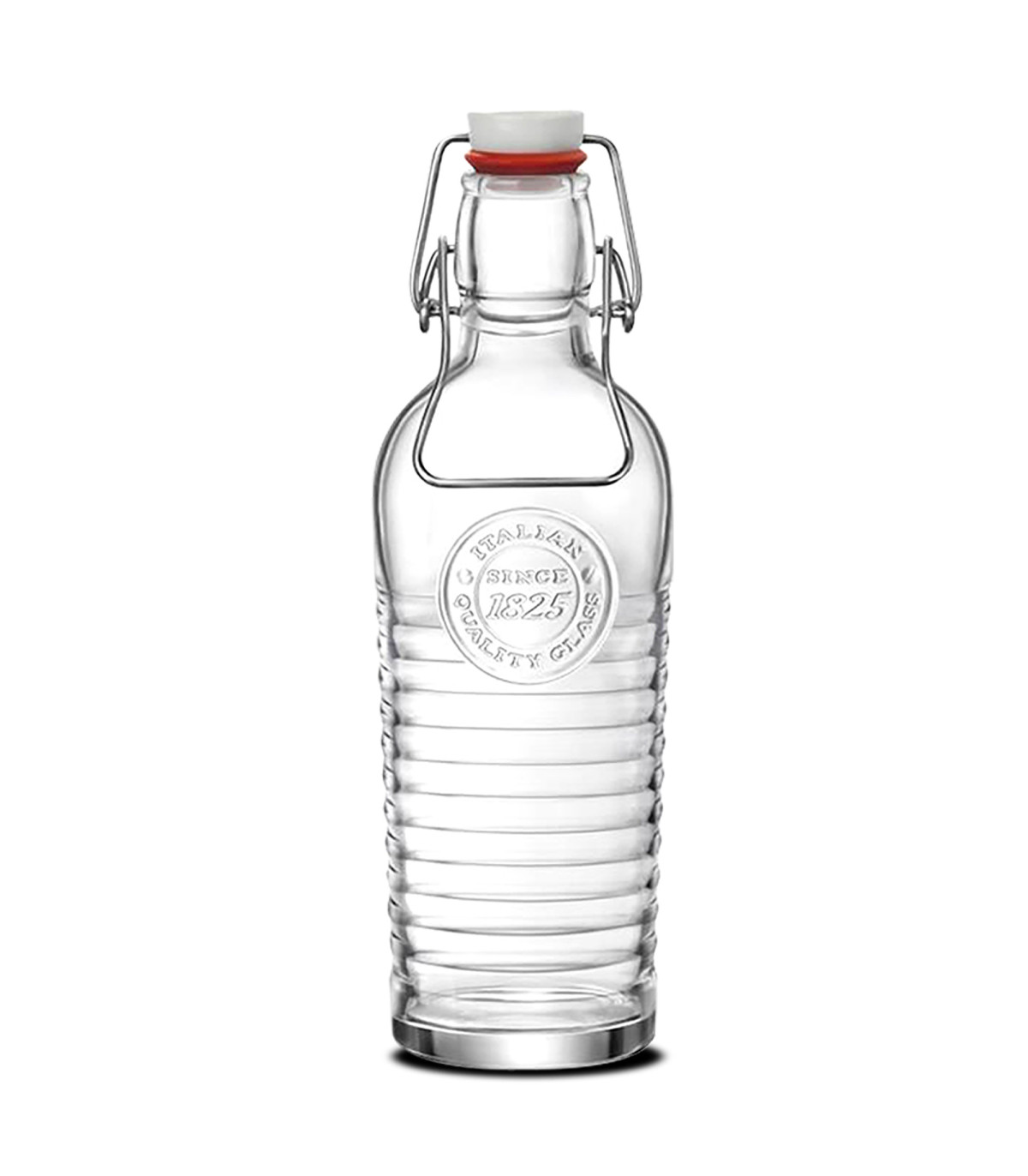 wadiga Bouteille d'eau en verre réutilisable bouchon clip - 750cl