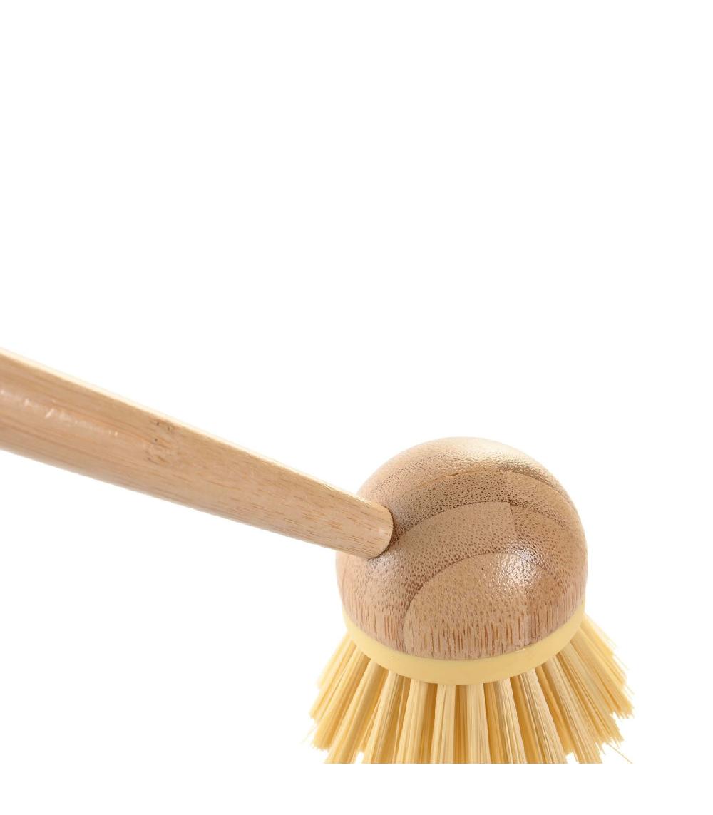 Wadiga Brosse Vaisselle Bambou Et Plastique 7.5x7.5x22cm