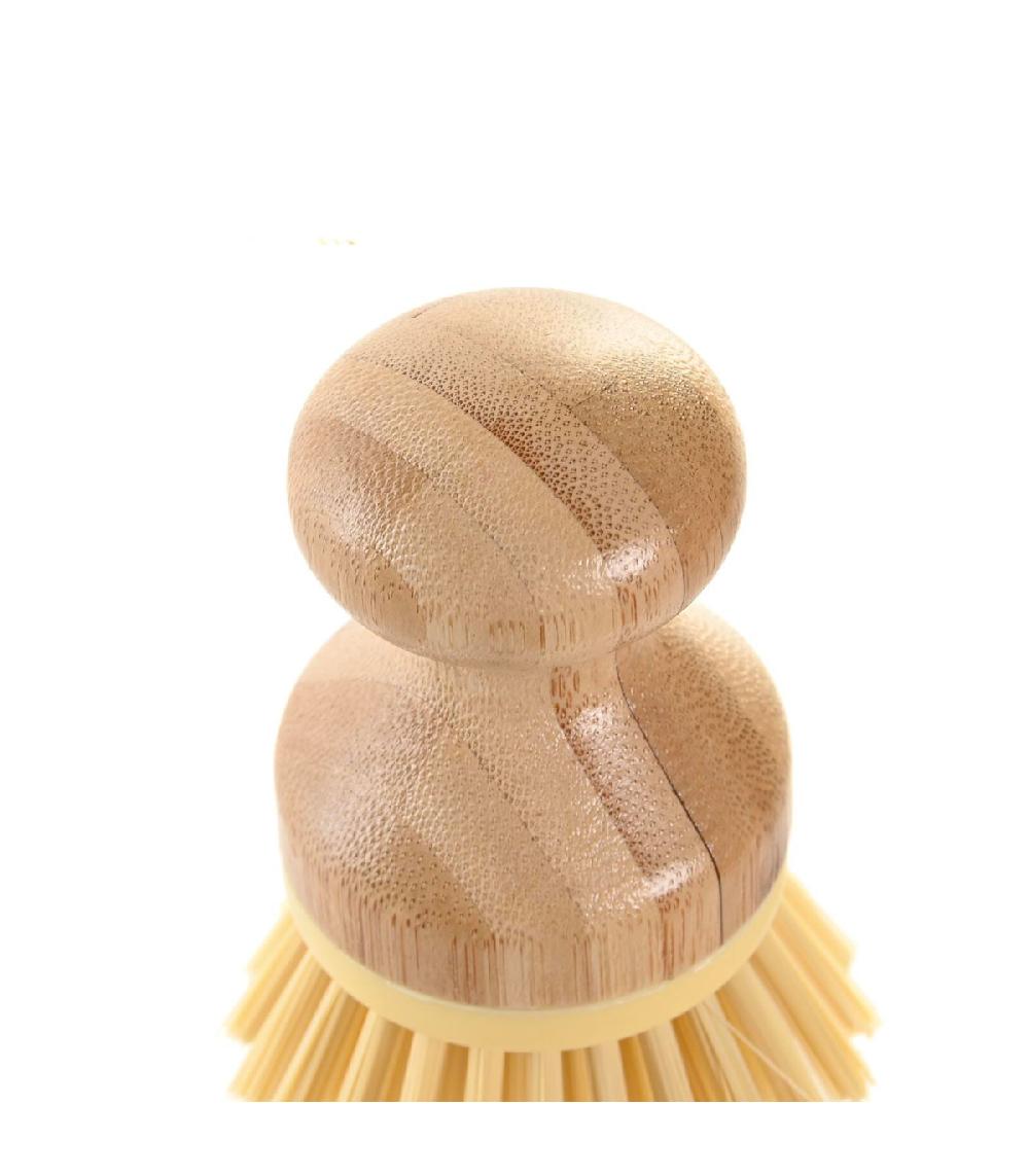 Wadiga Brosse Vaisselle Bambou Et Plastique 9.5x9.5x7cm