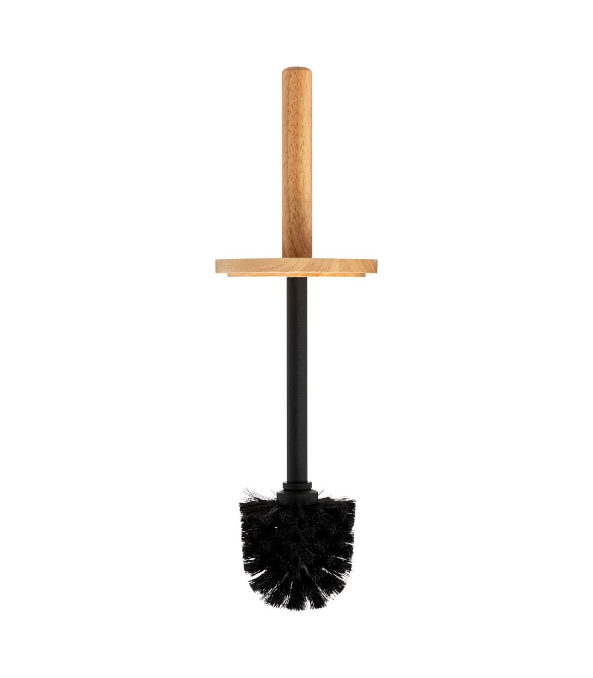 Wadiga Brosse WC Céramique Et Bois Motif Floral 10.5x10.5x37.5cm