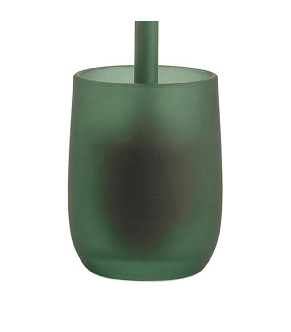 Wadiga Brosse WC En Verre Vert Mat Et Plastique 10x10x36cm