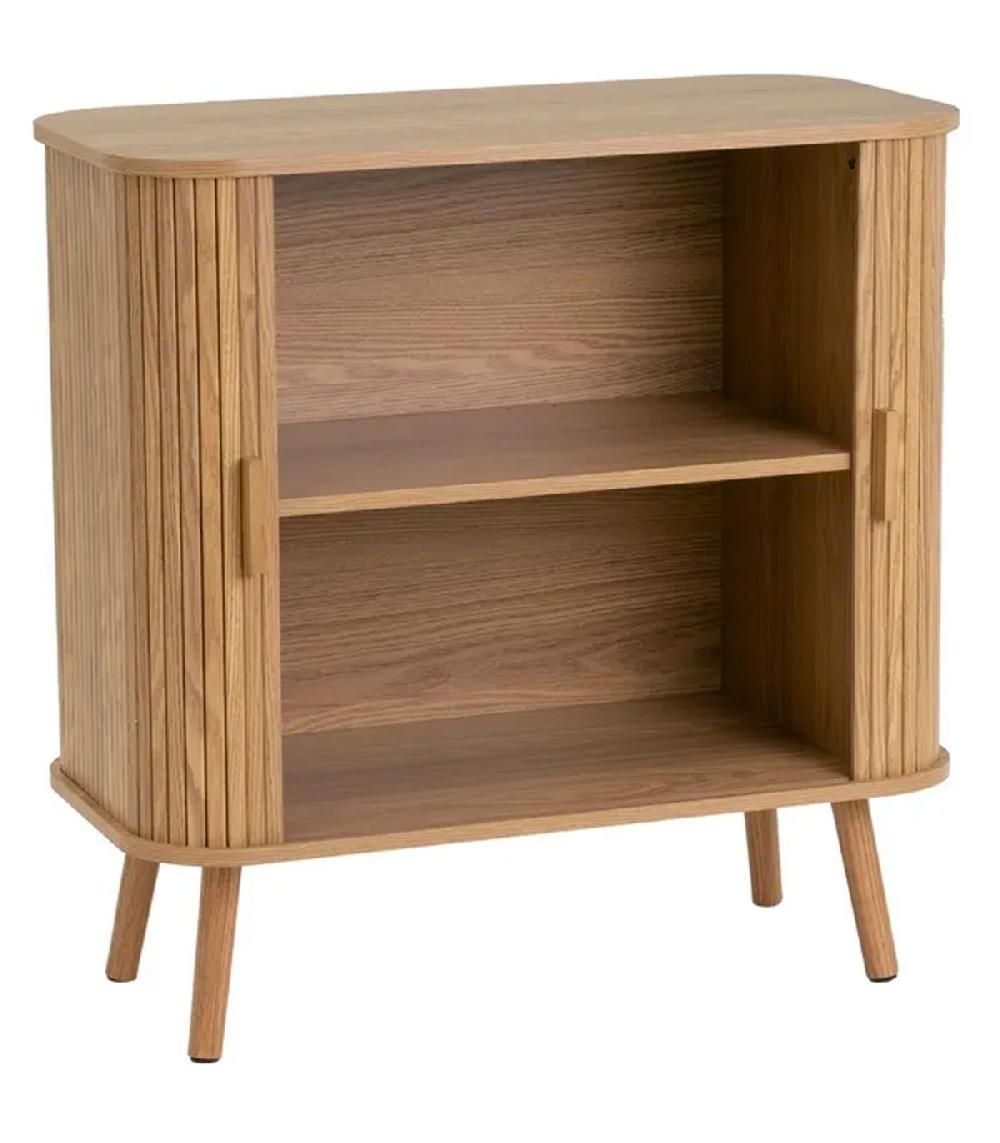 Wadiga Buffet Effet Bois à Portes Coulissantes 80x40x80cm