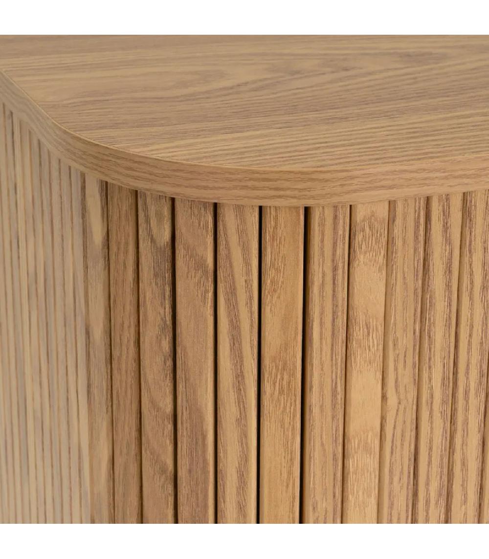 Wadiga Buffet Effet Bois à Portes Coulissantes 80x40x80cm