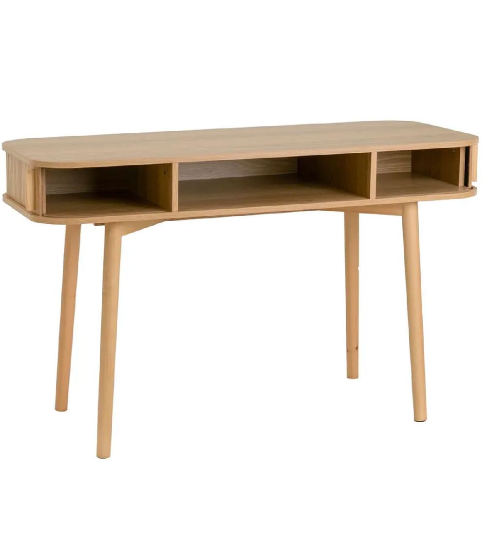 Wadiga Bureau Secrétaire En Bois à Portes Coulissantes 120x50x75cm