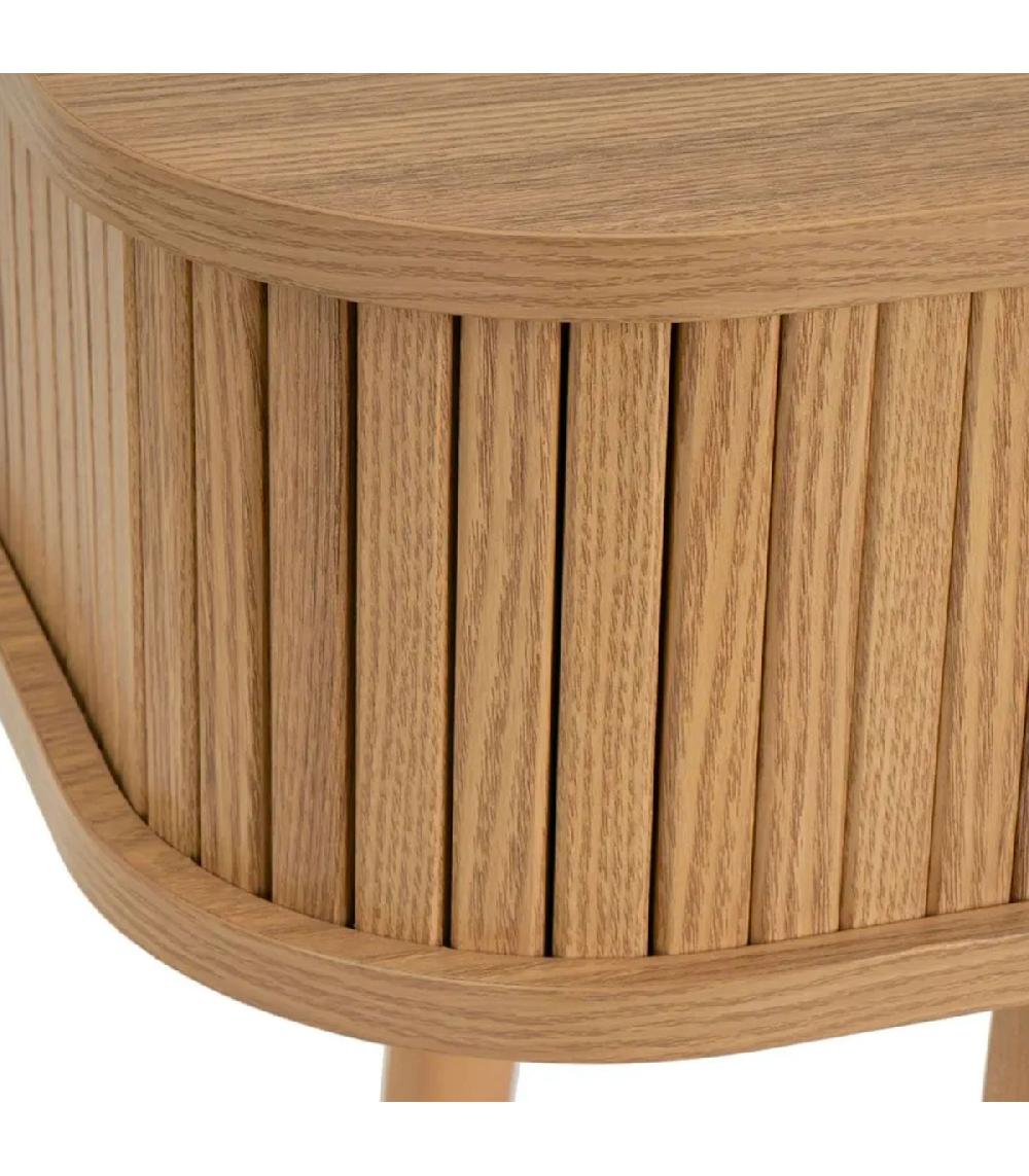 Wadiga Bureau Secrétaire En Bois à Portes Coulissantes 120x50x75cm