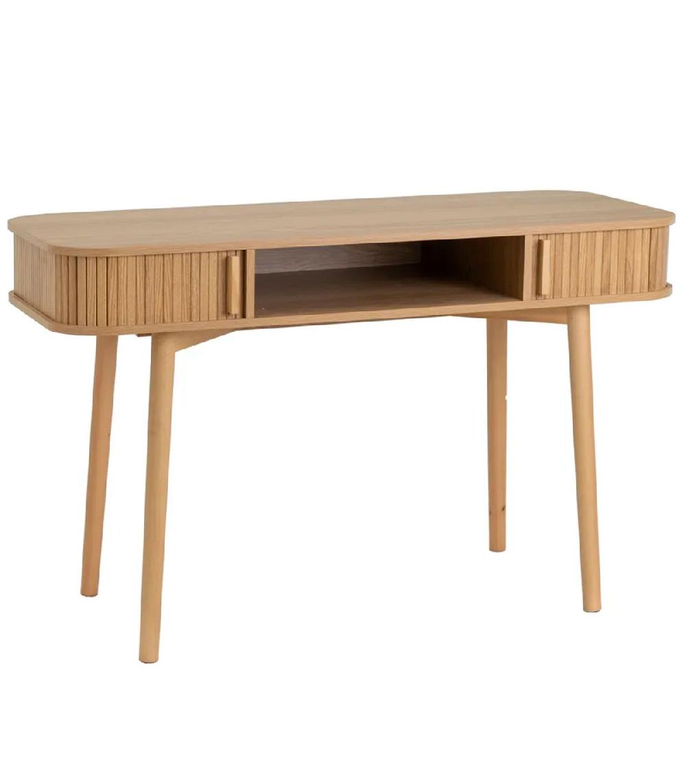 wadiga Bureau secrétaire en bois à portes coulissantes 120x50x75cm