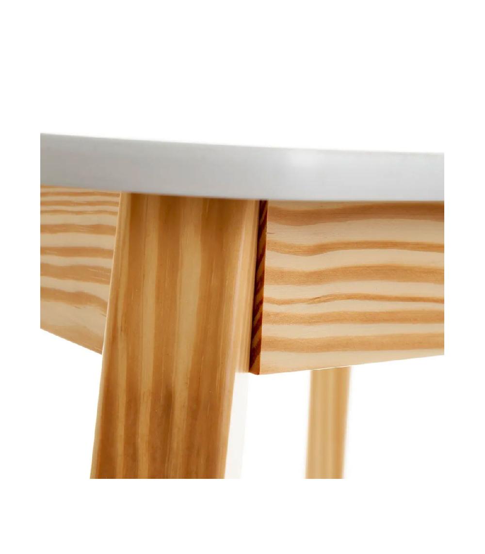 Wadiga Bureau Table Enfant Bois Et Blanc - 55x55x45cm