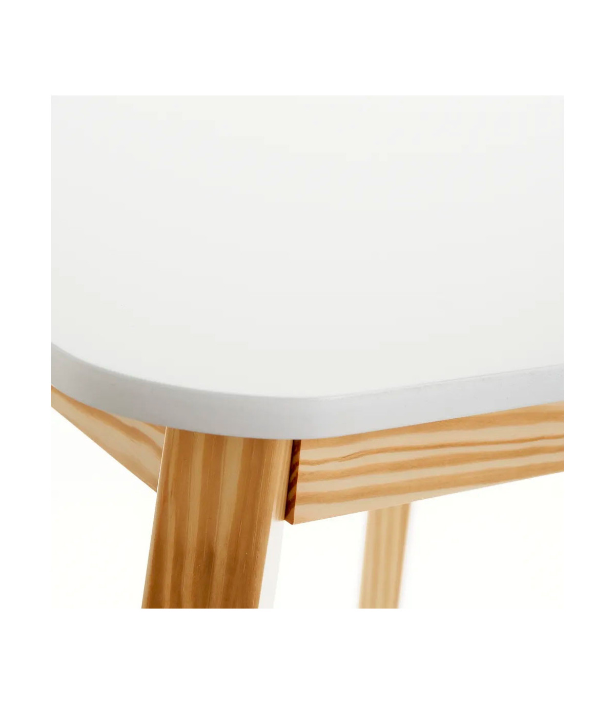 Wadiga Bureau Table Enfant Bois Et Blanc - 55x55x45cm