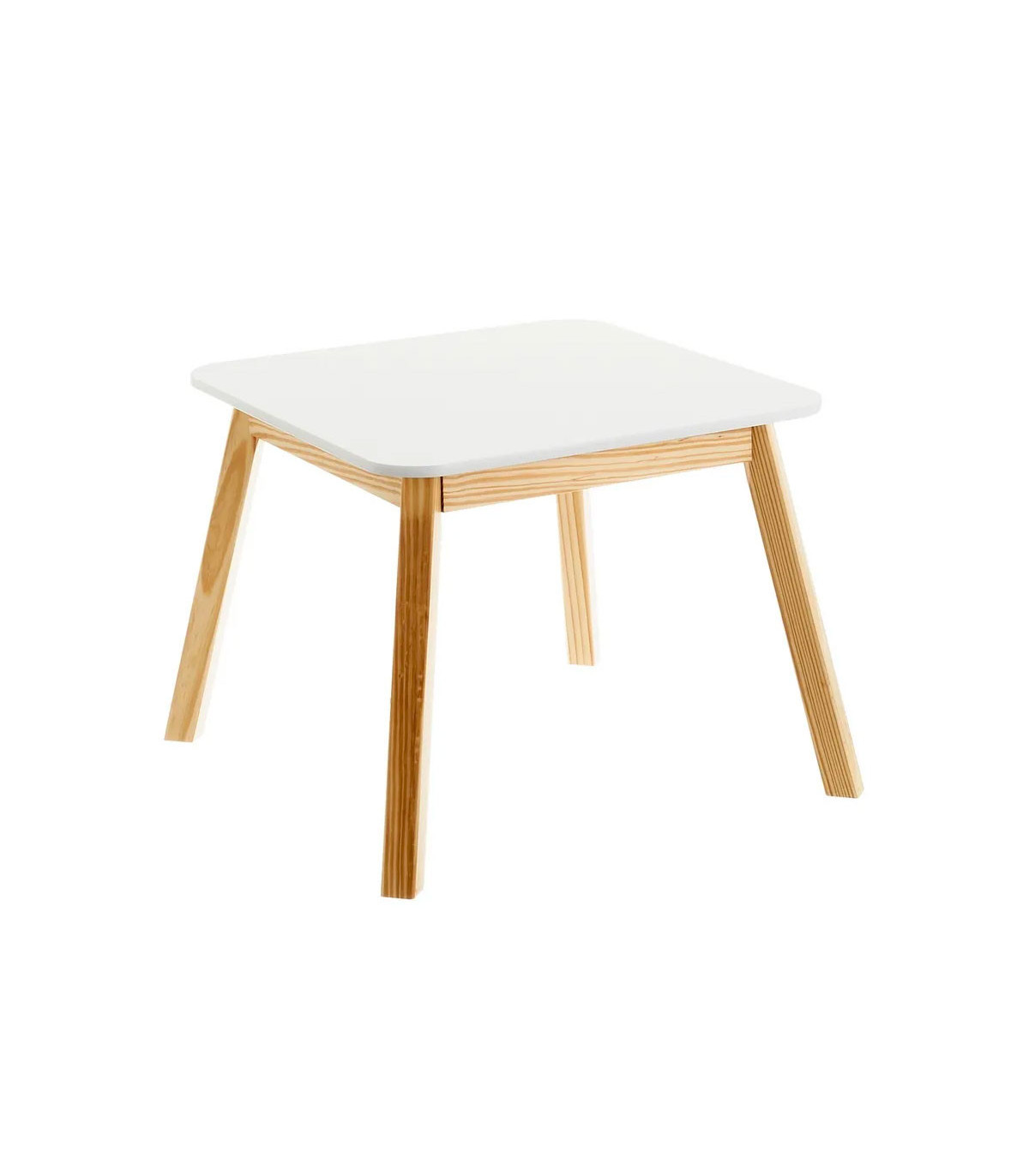 wadiga Bureau table enfant bois et blanc - 55x55x45cm