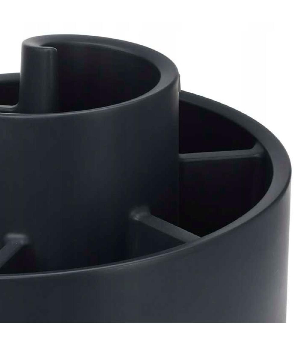 Wadiga Cache-pot Spirale Polyéthylène Noir 54x45x34cm