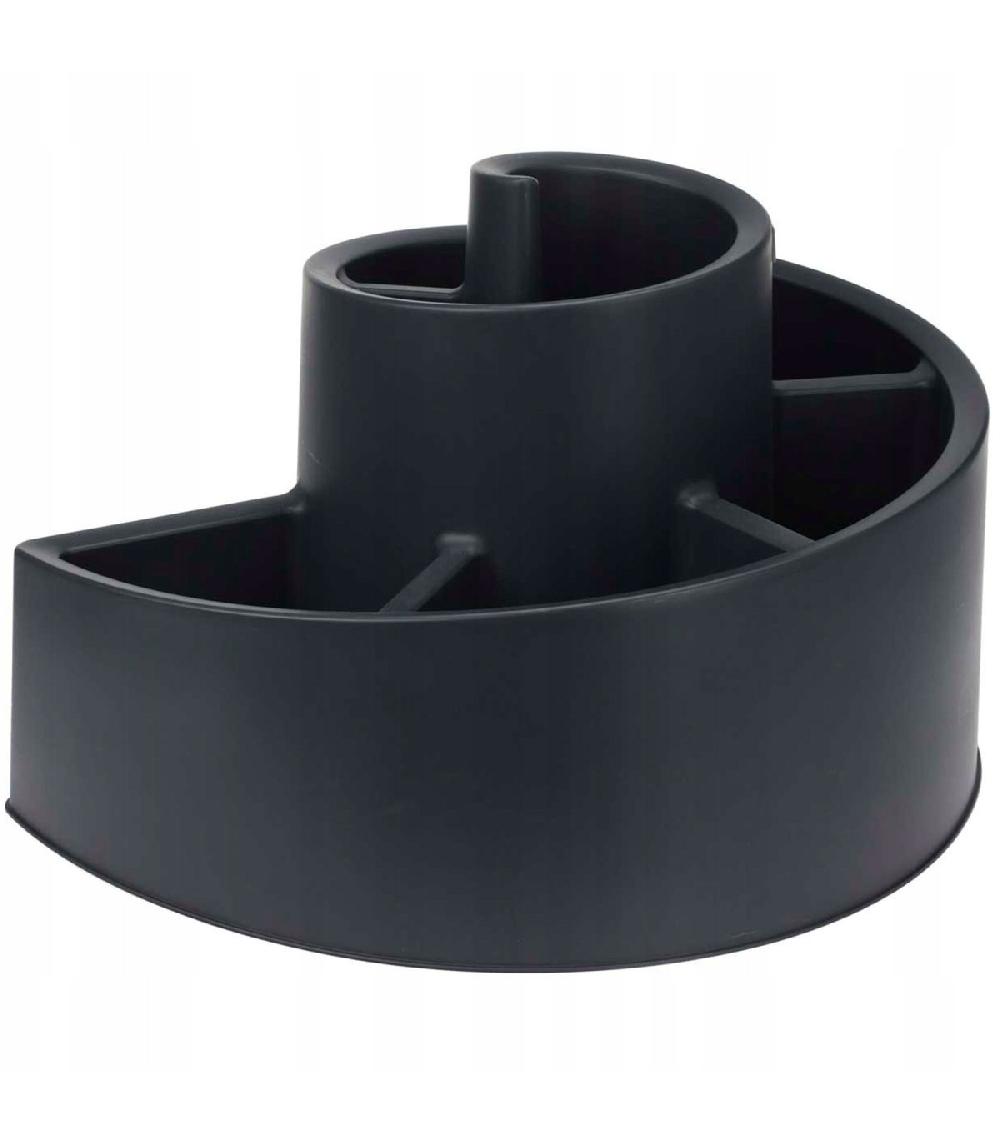 wadiga Cache-pot spirale polyéthylène noir 54x45x34cm