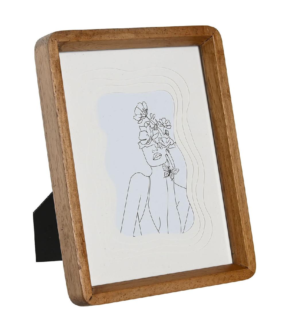 wadiga Cadre photo à poser en bois d'acacia 10x15cm