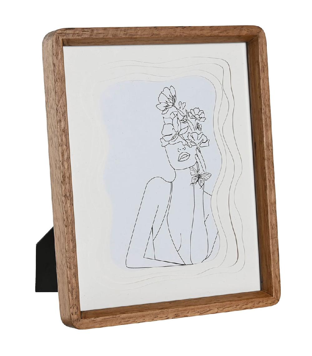 wadiga Cadre photo à poser en bois d'acacia 15x20cm