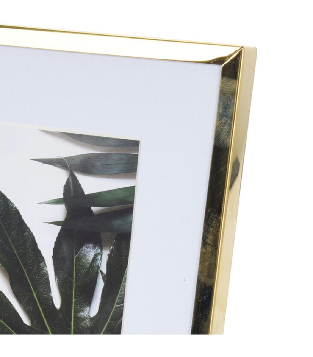 Wadiga Cadre Photo à Poser En Métal Doré Et Verre 20.8x15.5x1cm