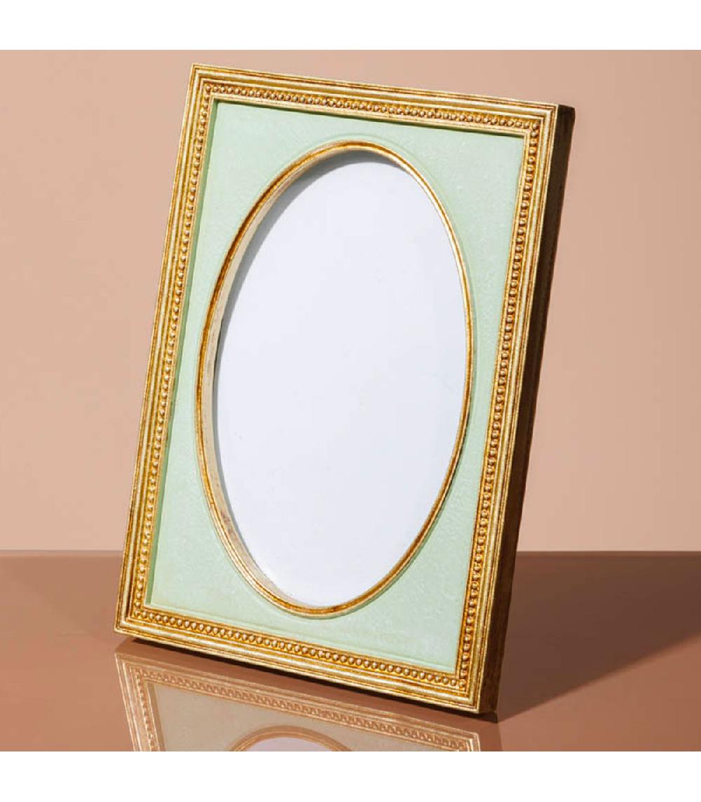 Wadiga Cadre Photo à Poser Vert Menthe Et Doré 19x14cm