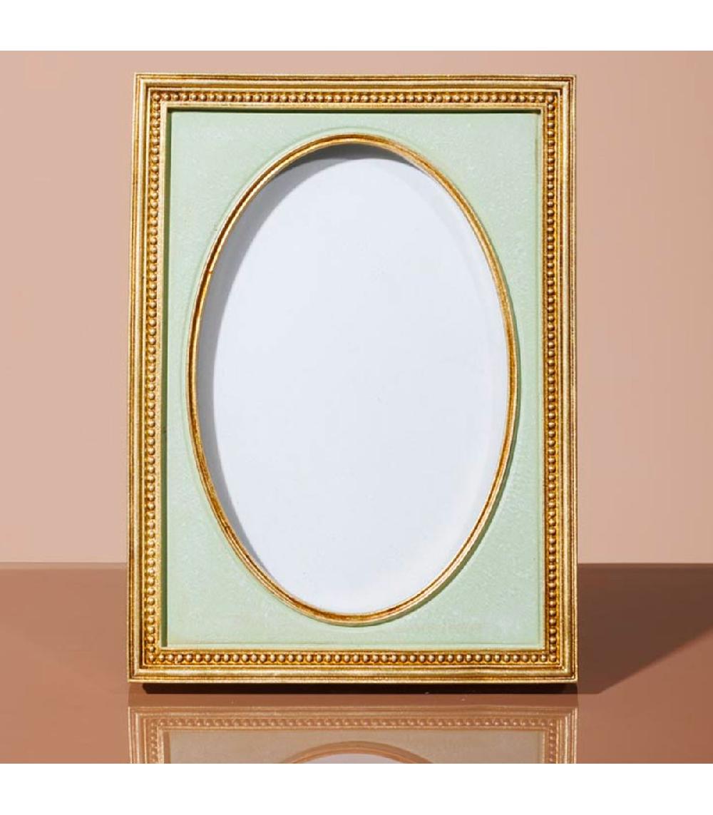 Wadiga Cadre Photo à Poser Vert Menthe Et Doré 19x14cm