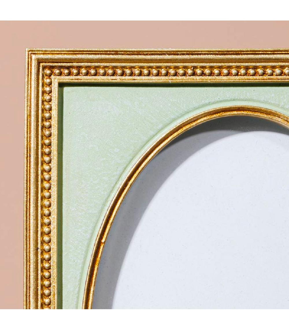 Wadiga Cadre Photo à Poser Vert Menthe Et Doré 19x14cm