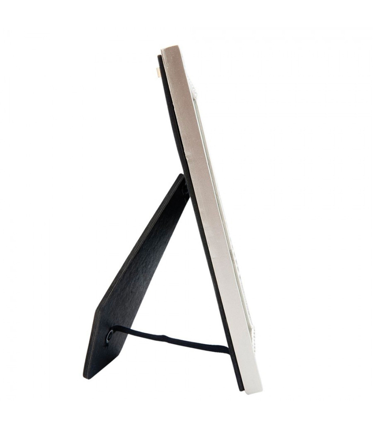 Wadiga Cadre Photo Classique Mural Ou à Poser En Résine Argenté Et Miroirs 10x15cm