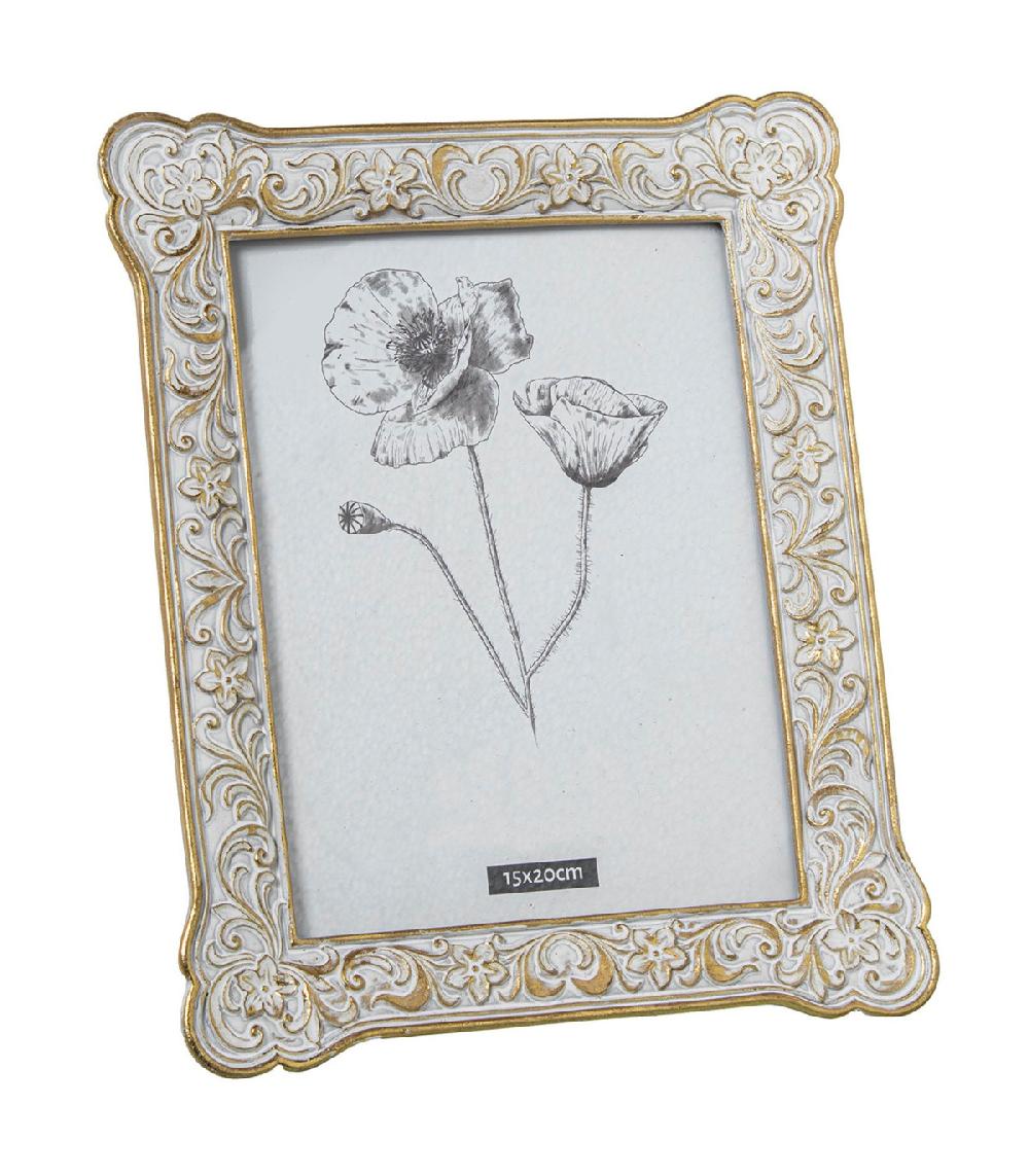 wadiga Cadre photo classique mural ou à poser résine doré 21x2x26.5cm