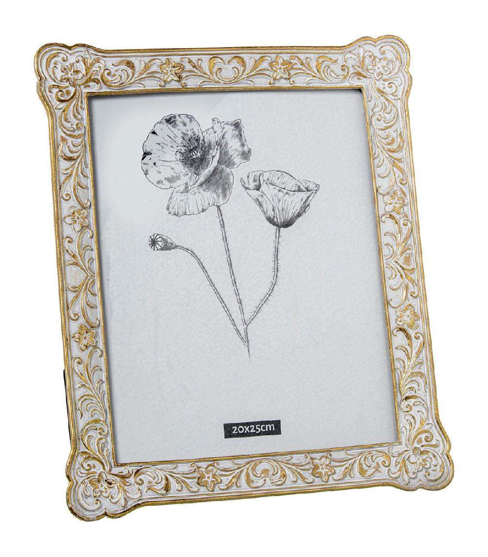 wadiga Cadre photo classique mural ou à poser résine doré 26x2x31.5cm