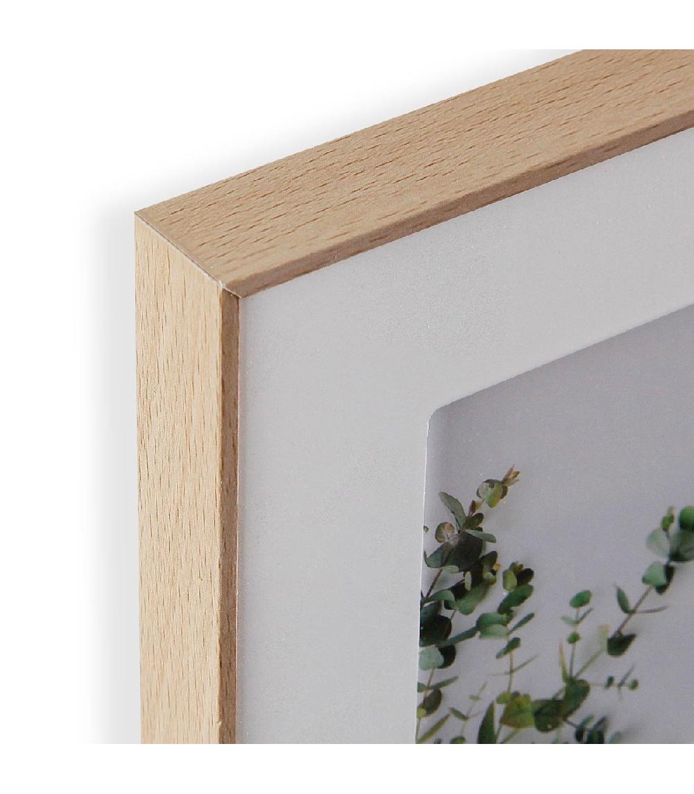 Wadiga Cadre Photo Multiple Effet Bois 4 Photos 31.5x31.5cm