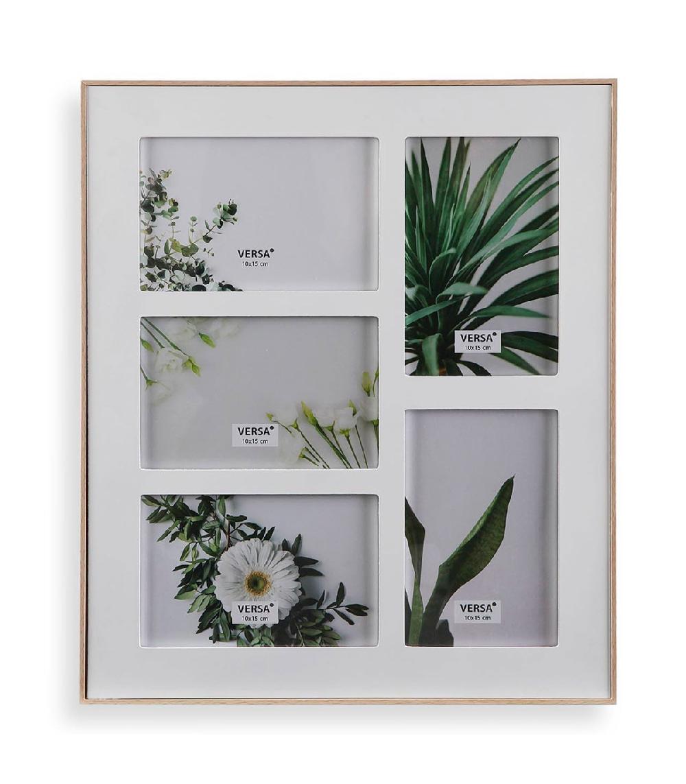 wadiga Cadre photo multiple effet bois 5 photos 30.5x36cm