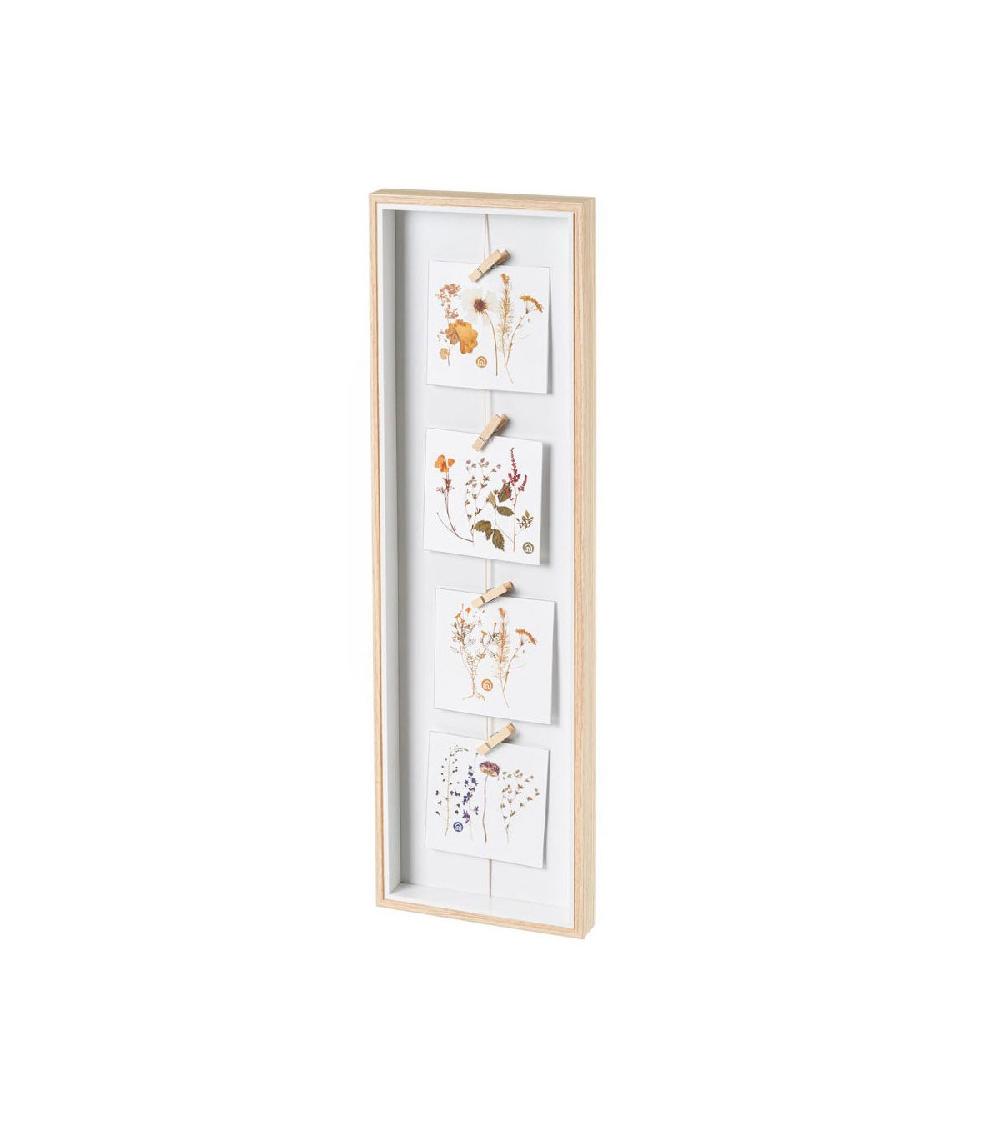 wadiga Cadre photo multiple mural en bois 18x3x60cm