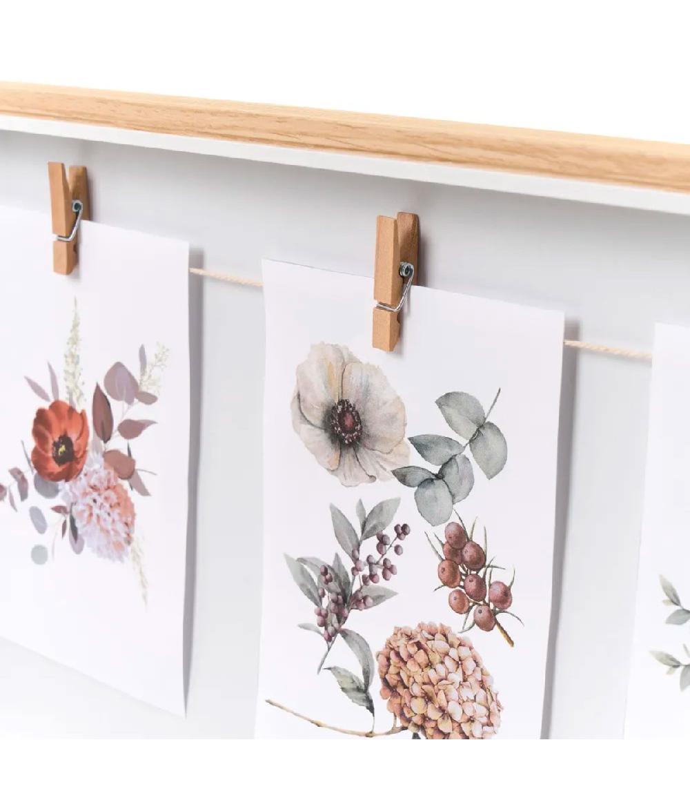 Wadiga Cadre Photo Multiple Mural En Bois 43x3x24cm